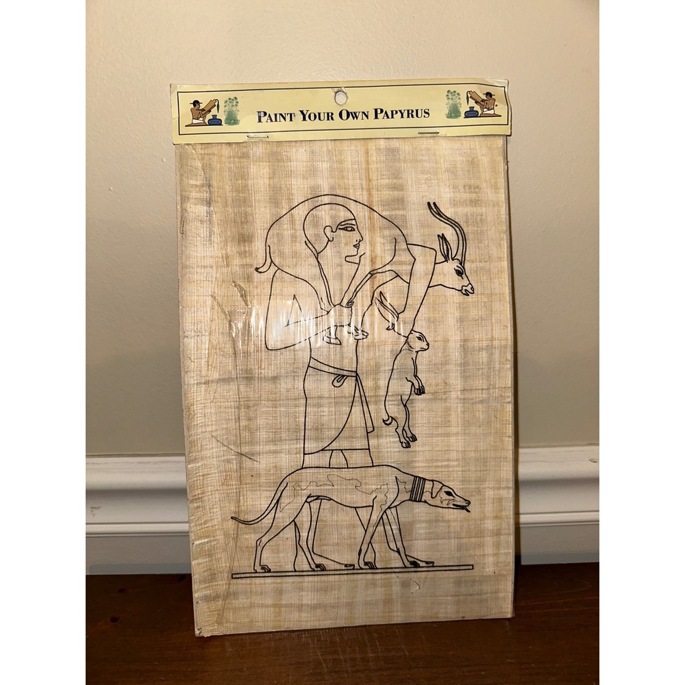 Discoveries Egyptian Imports Paint Your Own Papyrus Ancient Kit Made in Egypt